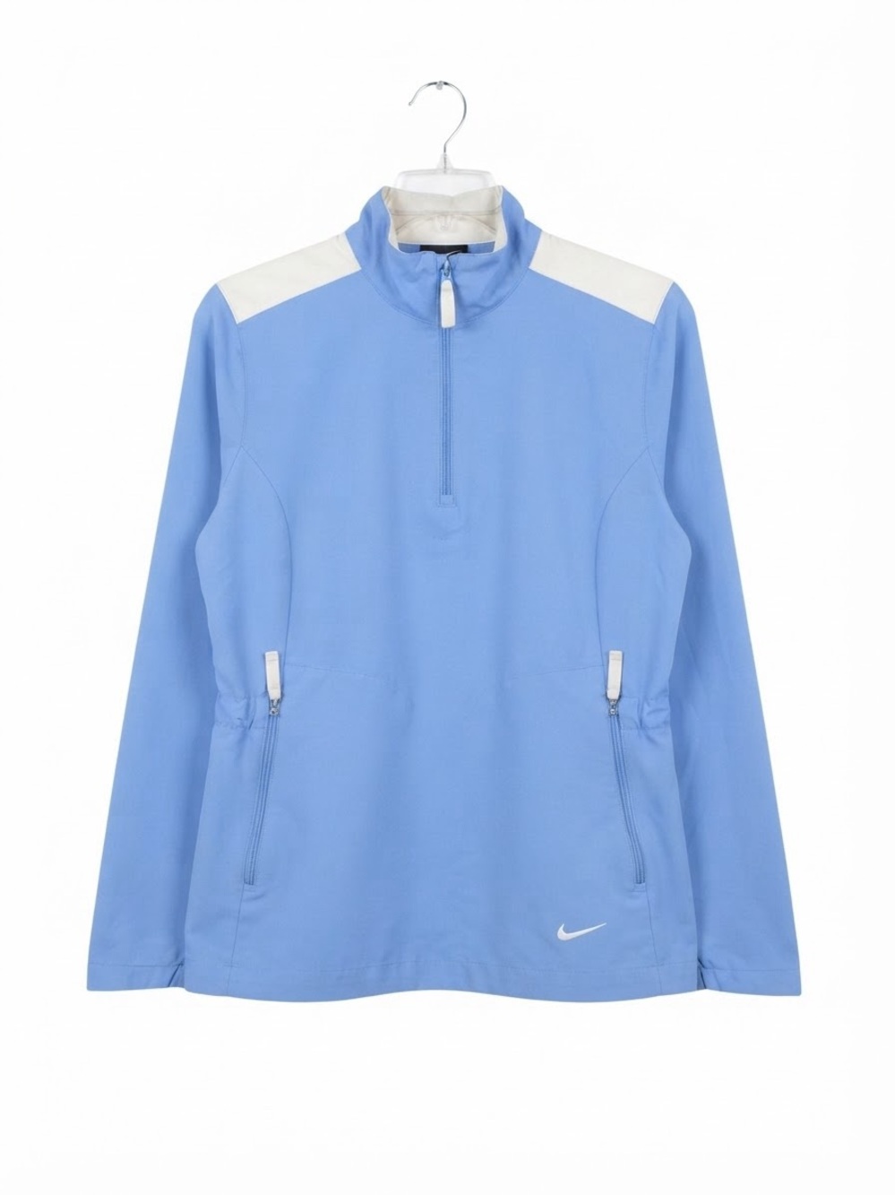 Nike Women’s Sky Blue Half-Zip Ski Pullover with White Accents Size Small
